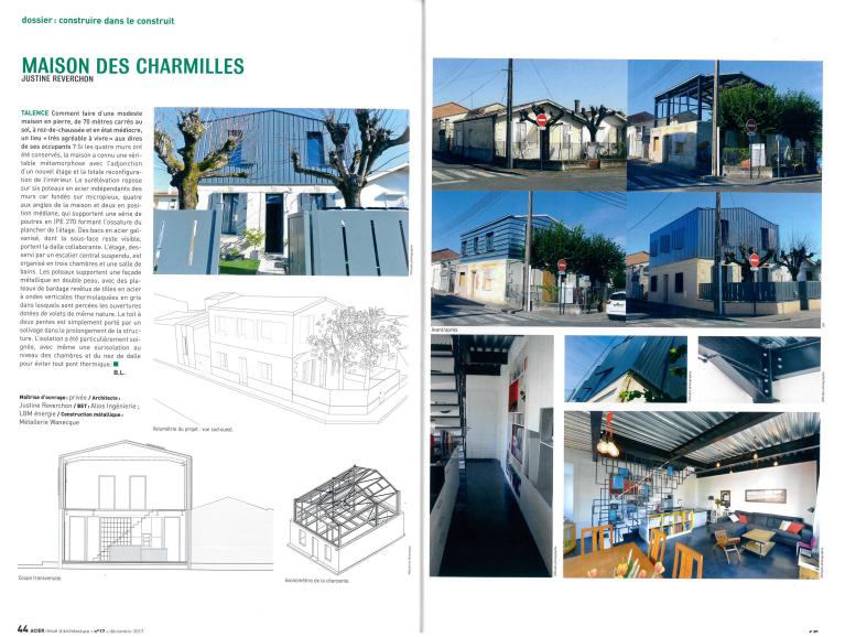 JRA maison des charmilles - revue ACIER